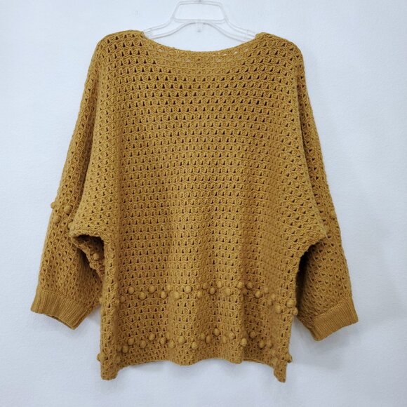 Garnet Hill Recycled-Cashmere Bobble-Stitch Women's Oversized Sweater Size Small - Picture 7 of 13